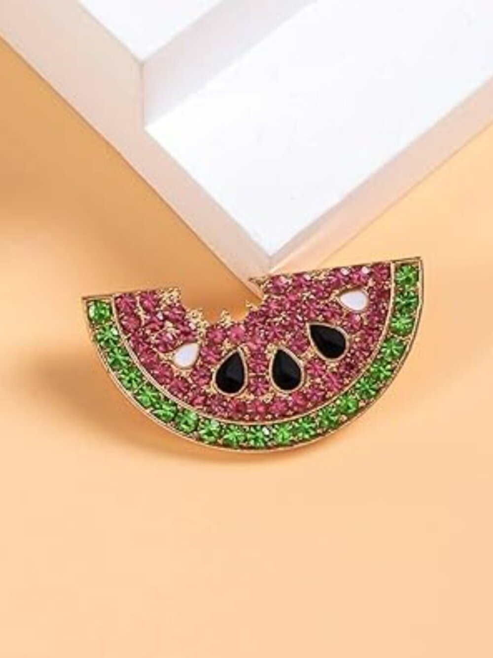 NEW Rhinestone Fruit Brooch Pin for Women Watermelon Jewelry - NEW !!